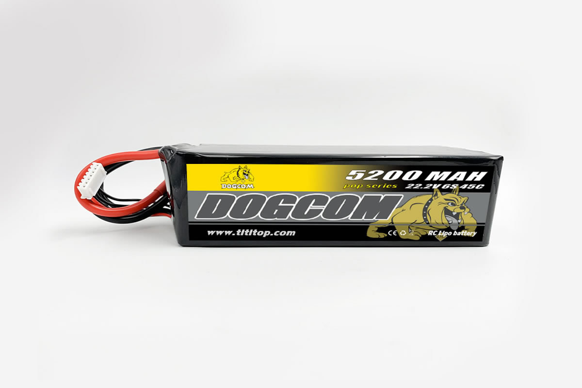 DOGCOM 5200mAh 6S 22.2V 45C heli lipo battery