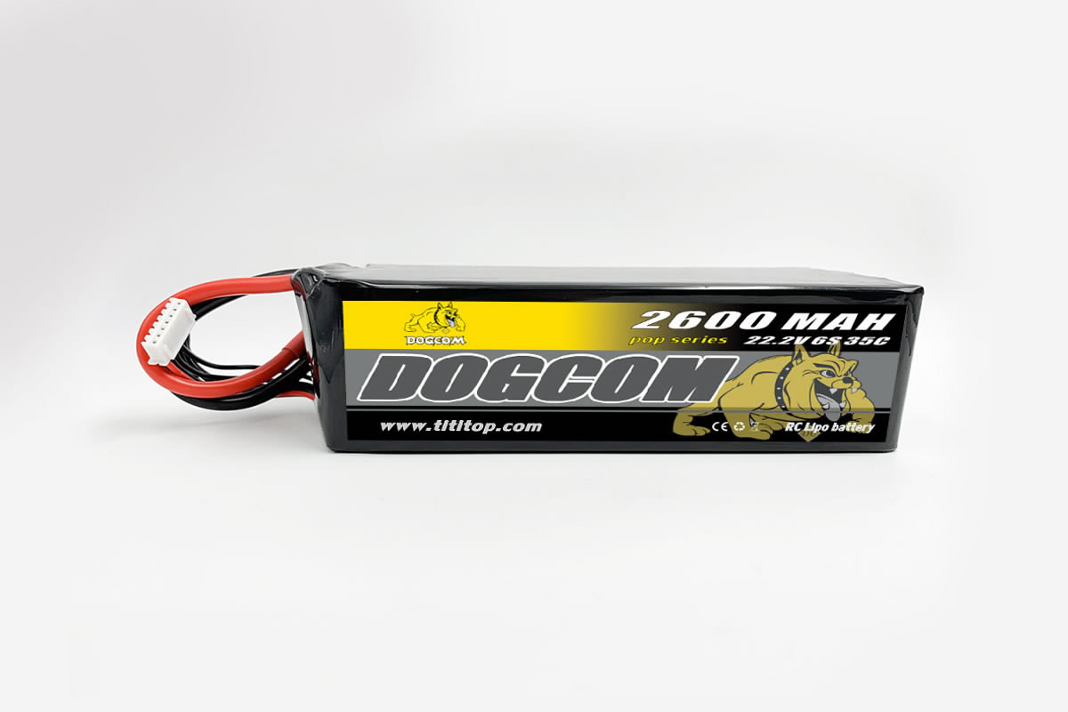 DOGCOM 2600mAh 6S 22.2V 35C heli lipo battery