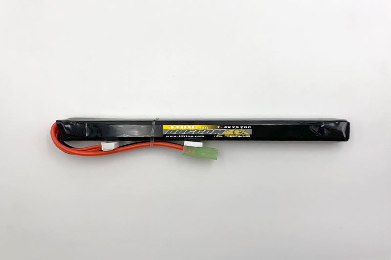 1100mAh 2S 7.4V 20C stick type airsoft battery pack