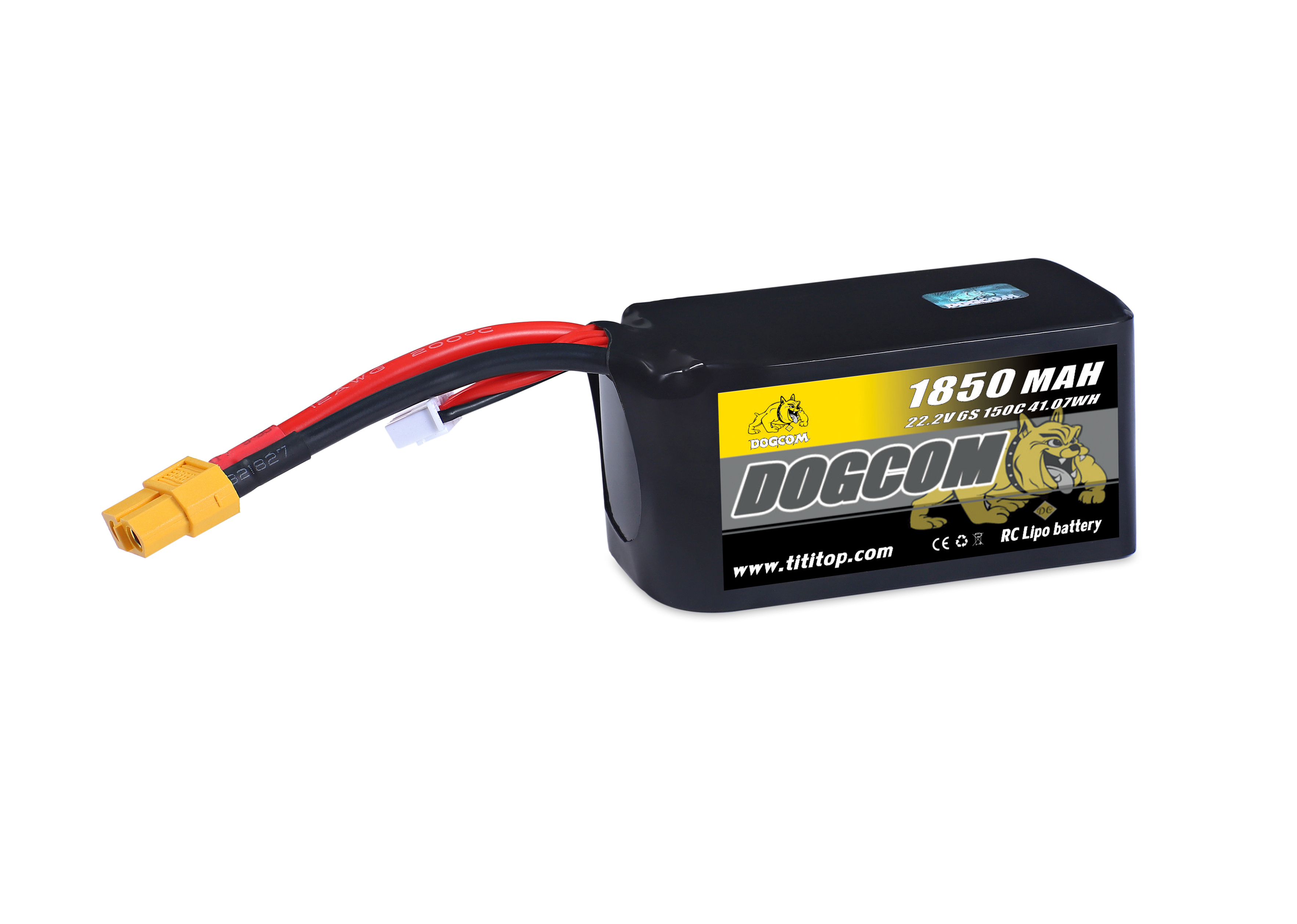 DOGCOM 1850mAh 6S 22.2V 150C lipo battery