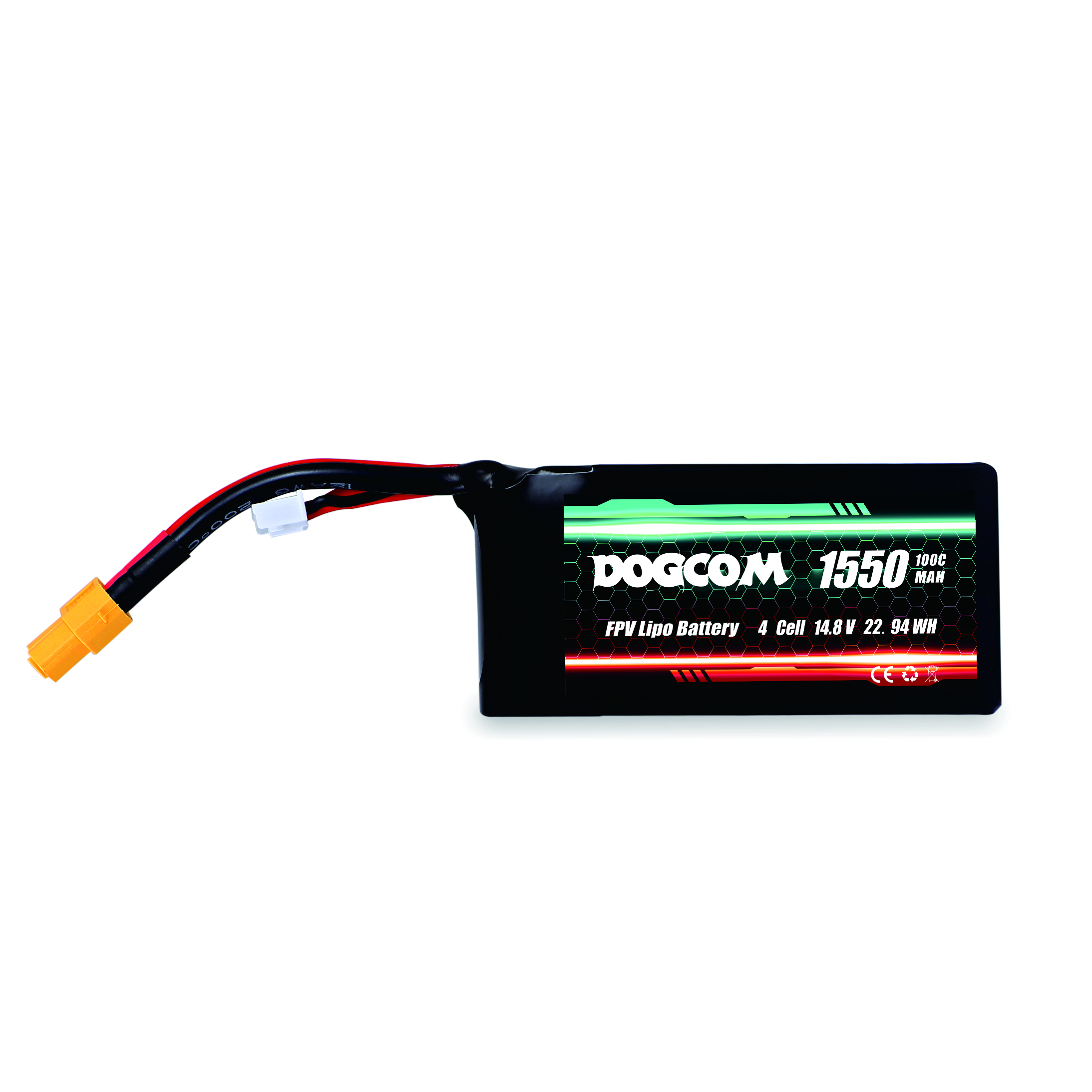 1550mAh 100C 4S 14.8V DOGCOM FPV Lipo battery